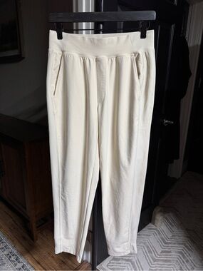 {Old Navy} "High Waist Powersoft Combination Tapered Pants" Cream WAP65
